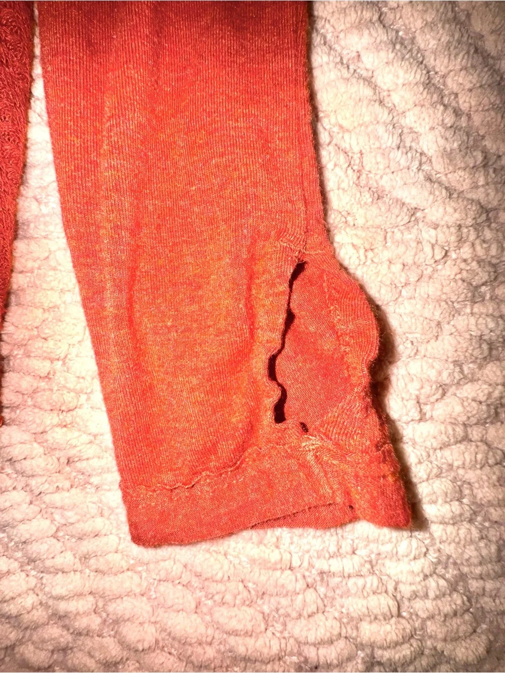 Free People We The Free Laguna Thermal Top Rust Orange oversized XS